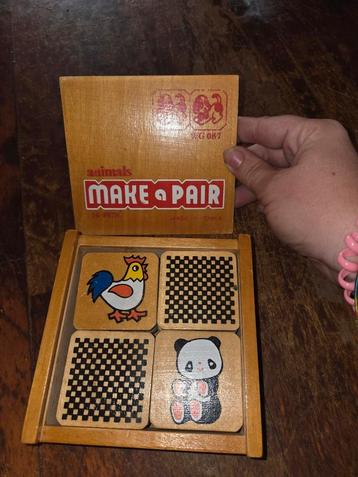 Vintage Memory Spel 'Animals Make a Pair' beschikbaar voor biedingen