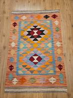 Handgeweven oosterse wollen kelim 130x87, Info@SlatsAntiek.nl, Crème, 100 tot 150 cm, Vof Slats Antiek