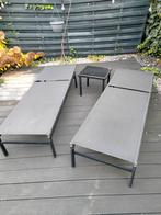 Ligstoelen inclusief tafeltje, Ophalen, Gebruikt, Metaal, Verstelbaar