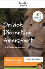 4 toegangskaarten Dierenpark Amersfoort, Artis, etc., Tickets en Kaartjes, Drie personen of meer