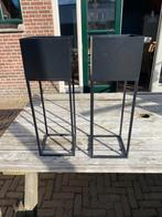 2x zwarte plantenbak, Tuin en Terras, Bloembakken en Plantenbakken, Ophalen of Verzenden, Zo goed als nieuw, Rond, Minder dan 30 cm