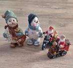 Kerst mannetjes op voertuig en sneeuwpoppen, Ophalen of Verzenden, Zo goed als nieuw