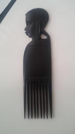 Originele Afrikaanse kam, bewerkt met beeltenis van vrouw., Ophalen of Verzenden
