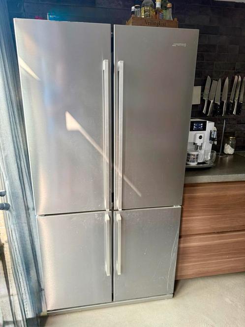 Smeg Amerikaanse Koelkast - Gebruikt, Witgoed en Apparatuur, Koelkasten en IJskasten, Gebruikt, Met aparte vriezer, 200 liter of meer