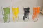 Limonade glazen- vintage jaren 50- 4 stuks, Ophalen, Zo goed als nieuw, Frisdrankglas