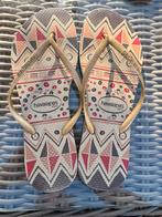 Nette staat dames havaianas goud slippers aztec ibiza 39-40, Ophalen of Verzenden, Zo goed als nieuw