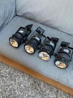 4 Maretti combat spots voor op rail max 75W, Huis en Inrichting, Lampen | Spots, Ophalen, Halogeen, Gebruikt, Metaal of Aluminium