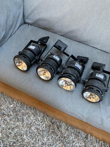 4 Maretti combat spots voor op rail max 75W beschikbaar voor biedingen