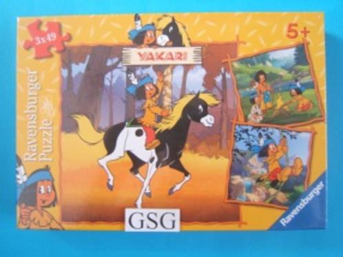 Yakari op pad 3x 49 st nr. 09 389 2-01, Kinderen en Baby's, Speelgoed | Kinderpuzzels, Nieuw, 10 tot 50 stukjes, Ophalen