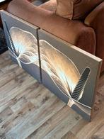 Twee doekprinten canvas, Huis en Inrichting, Ophalen, Zo goed als nieuw, Eenpersoons, Metaal
