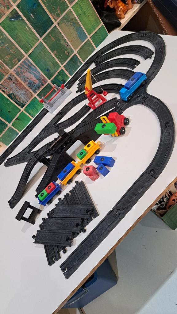 Orginele jaren 70 vintage treinbaan spoorweg, Kinderen en Baby's, Speelgoed | Racebanen, Zo goed als nieuw, Handmatig, Overige merken