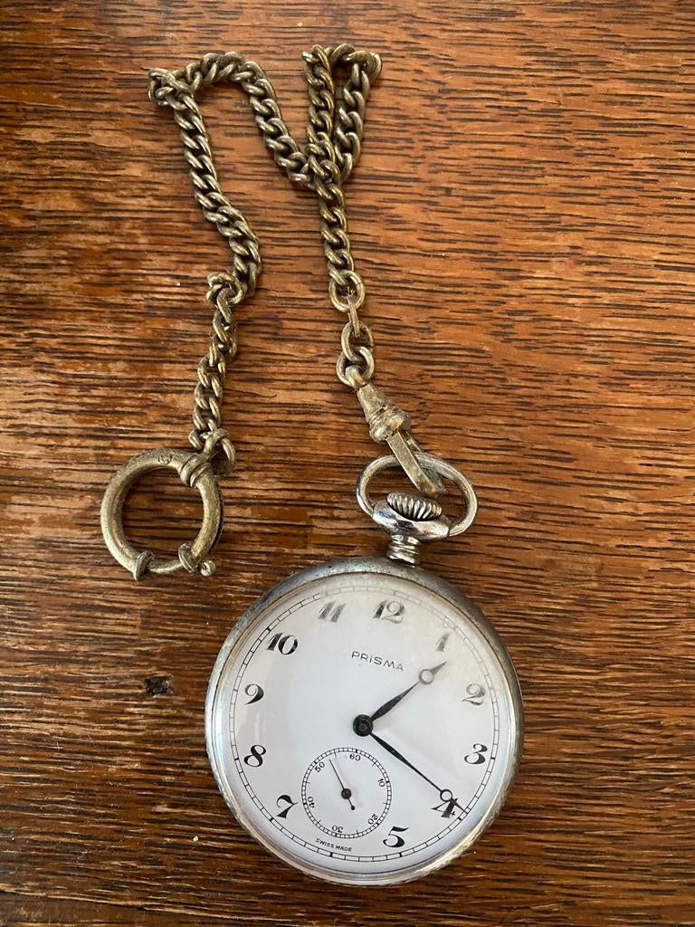 Antiek zakhorloge, Overige materialen, Zakhorloge, Met ketting, Onbekend