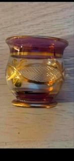 Vintage Glazen Potje met Gouden Details, Antiek en Kunst, Antiek | Glas en Kristal, Ophalen