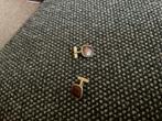 Manchet knopen verguld vintage, Ophalen of Verzenden, Overige materialen, Verguld