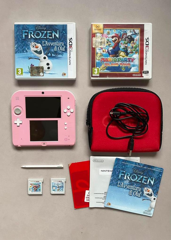 Nintendo 2DS Roze + Games & Accesoires, Spelcomputers en Games, Spelcomputers | Nintendo 2DS en 3DS, Zo goed als nieuw, 2DS, Roze
