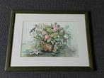 Aquarel bloemenboeket - Veltman-Adriaansz. ingelijst, Antiek en Kunst, Ophalen
