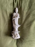 Blank de Chine Guanyin Kwan Ya - 20cm - Puntgaaf, Antiek en Kunst, Kunst | Beelden en Houtsnijwerken, Ophalen of Verzenden