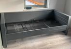 Woood bed Dennis steelgrey incl Auping spiraal, Huis en Inrichting, Slaapkamer | Bedden, Ophalen, 90 cm, Eenpersoons, Grijs