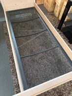 1pers bed + Auping vlakke bodem + matras 90x220, Huis en Inrichting, Ophalen, 90 cm, Eenpersoons, Wit