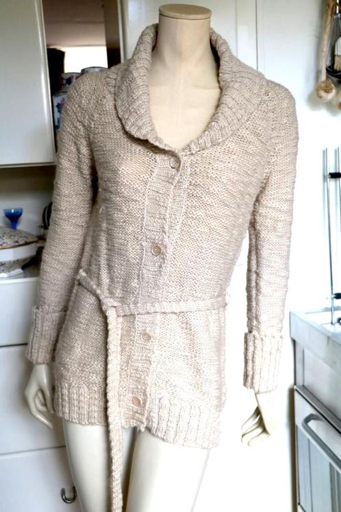 vest Bon Apart wol mix  beige grof gebreid, Kleding | Dames, Truien en Vesten, Zo goed als nieuw, Maat 38/40 (M), Beige, Verzenden