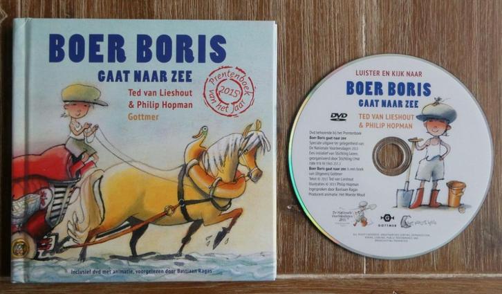 Boer Boris gaat naar zee - boekje met DVD, Boeken, Kinderboeken | Kleuters, Zo goed als nieuw, Fictie algemeen, Jongen of Meisje