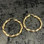 14k gouden oorbellen creolen wokkels