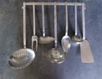 Lepelrek, Sola, hamerslag, vintage, 8 delig, Huis en Inrichting, Keuken | Bestek, Ophalen, Gebruikt, Rvs of Chroom