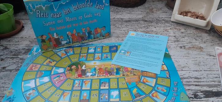 Familie Spel Reis naar het beloofde Land Samen met Mozes, Hobby en Vrije tijd, Gezelschapsspellen | Bordspellen, Zo goed als nieuw
