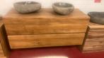 Teak badkamermeubel 135 cm, Ophalen, 100 tot 150 cm, Nieuw, Minder dan 100 cm