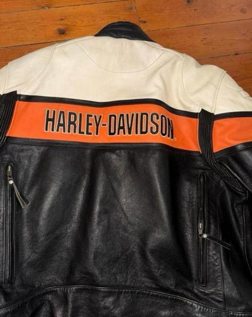 Zgan originele vintage leren harley Davidson jas ruime xl, Motoren, Kleding | Motorkleding, Jas | leer, Tweedehands, Ophalen of Verzenden