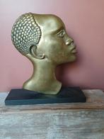 Bronzen Hoofd op Sokkel, Ophalen of Verzenden, Brons