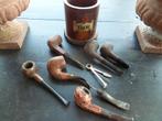 6 oude pijpen, tabakspot, pijpenstamper, lepeltje en pin, Ophalen of Verzenden