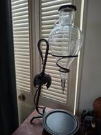 Vintage Wijndispenser - Glas en Metaal, Ophalen