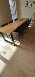 Massief Eiken Tafel - Eyecatcher!, Huis en Inrichting, Tafels | Eettafels, Ophalen, Eikenhout, 200 cm of meer, 50 tot 100 cm