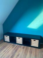 Zwarte kast met 3 Ikea Branäs manden, Ophalen, Gebruikt