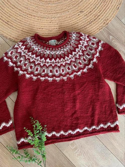 L. L. Bean wollen trui L bohemian wool jumper, Kleding | Dames, Truien en Vesten, Zo goed als nieuw, Maat 42/44 (L), Rood, Ophalen of Verzenden