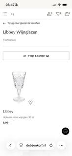 Libbey Hobstar Rode Wijnglazen - Nieuwstaat (5x), Glas of Glazen, Ophalen of Verzenden, Overige stijlen, Glas