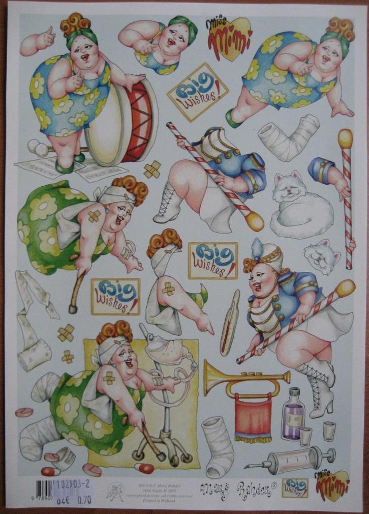 Knipvel Marij Rainder big wishes Miss Mimi., Hobby en Vrije tijd, Kaarten | Zelf maken, Nieuw, Knipvel, Man of Vrouw, Ophalen of Verzenden