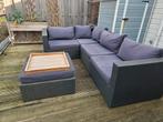 Loungeset incl. hoes (excl. houten blad), Ophalen, 5 zitplaatsen, Gebruikt, Bank