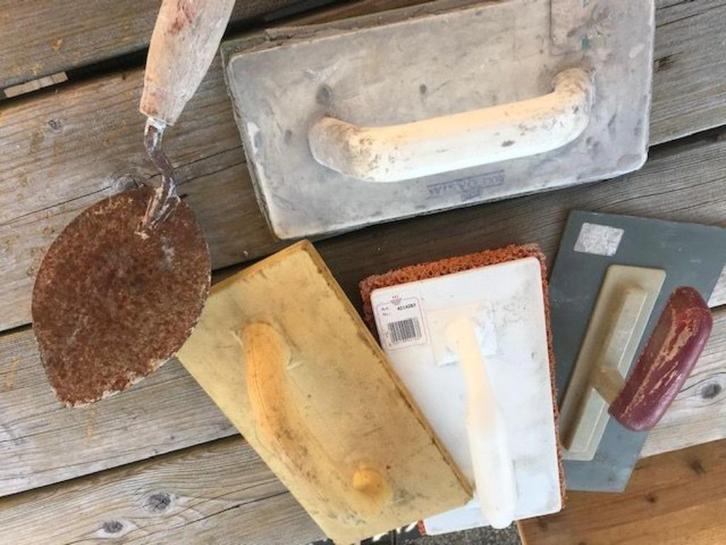 Stucspaan stucgereedschap raapspaan schuurbord spons, Doe-het-zelf en Verbouw, Gereedschap | Handgereedschap, Gebruikt, Ophalen of Verzenden