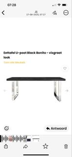 Eettafel & Dressoir Black Bonito Visgraat, 100 tot 150 cm, Verzenden, Vijf personen of meer, Metaal
