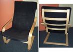 Nette Ikea stoel POÄNG, hout met bruine bekleding., Huis en Inrichting, Ophalen, Zo goed als nieuw, Hout
