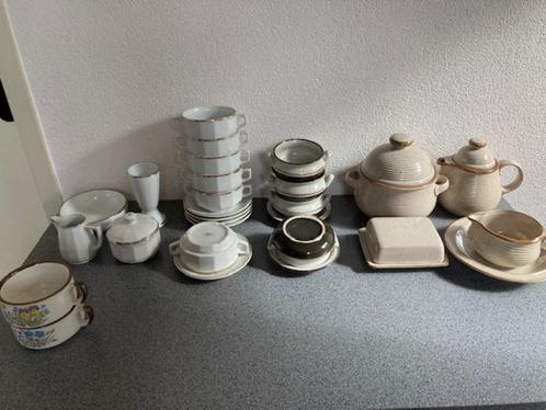 soepkommen  koffiepot, theepot, bekers VINTAGE div. stijlen, Huis en Inrichting, Keuken | Servies, Zo goed als nieuw, Overige typen