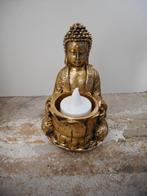 gouden zittende boeddha met theelichtje, Ophalen of Verzenden, Nieuw