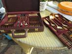 bestekkoffer Solingen verguld vintage, Antiek en Kunst, Antiek | Bestek, Ophalen