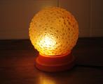 amber lamp 1970 retro lamp  badkamerlamp plafonniere bedlamp, Huis en Inrichting, Ophalen of Verzenden, Gebruikt, Glas