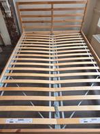 Bed frame - 2x Lattenbodem Luroy 70x200 + Matrassen (evt.), Ophalen, Gebruikt, 70 cm of minder, Bruin