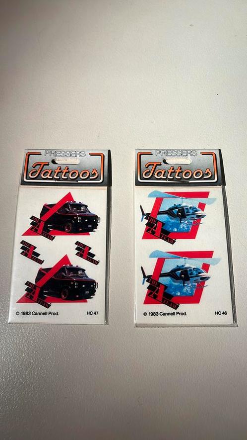 The A-Team Tattoos 1983 vintage verzamel items, Verzamelen, Stickers, Zo goed als nieuw, Verzenden