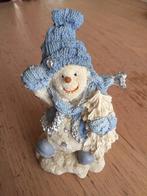beeldje sneeuwpop licht blauw, Diversen, Kerst, Ophalen of Verzenden, Zo goed als nieuw