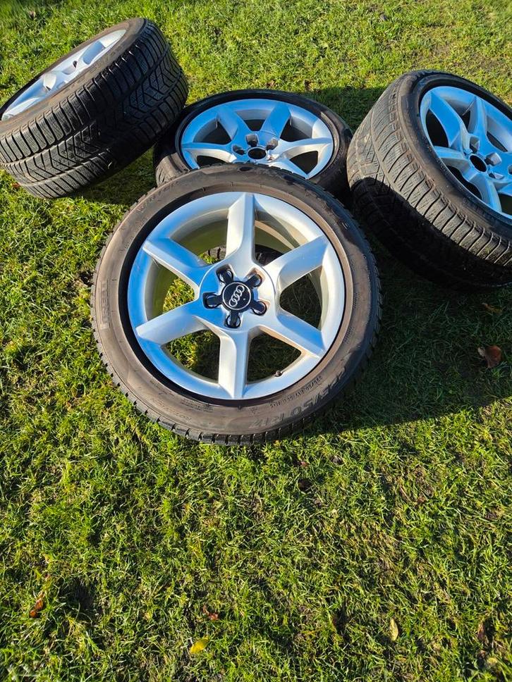 Audi VW Seat Skoda velgen met winterbanden, Auto-onderdelen, Banden en Velgen, Banden en Velgen, Winterbanden, 17 inch, 225 mm